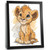 Cartoon Nursery Lion Cub Wall Art Print Animal Artwork Lion Cub Nursery Print (1