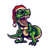 Dinosaurus t-rex santa hat christmas Poster Canvas Movie Film Print A0 A1 A2 A3