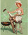 Pinup Girl - A Lot at Steak 1955 Poster Canvas Picture Art Movie Car Game Film