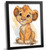 Cartoon Nursery Lion Cub Wall Art Print Animal Artwork Lion Cub Nursery Print (3