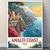 Captivating Amalfi Coast Italian Travel Poster - Scenic Cliffside Villages Art P