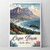 Majestic Cape Town South Africa - Table Mountain Skyline Travel Poster Poster Mo