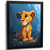 Lion Cub Colourful Art Print Nursery Wall Art Framed Animal Cute Lion Print Gift
