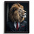 Elegant Lion in Suit - Regal Animal Wall Art Lion Portrait Art Print Lion Print