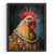 King Rooster Painting Royal Cock Portrait Vintage Renaissance Animal Wall Art (1