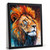 Lion Wall Art African Lion Print Colourful Animal Art Framed Picture Lounge Art