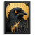Black Raven Wall Art Bird Print Grunge Artwork Black And Orange Raven Picture Po