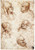 Leonardo_da_Vinci_Five_caricature_heads Art Gallery Poster Canvas Print Wall Dec