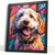 Happy Cockapoo Print Wall Art Dog Gift Pop Art Colourful Cockapoo Portrait Art P