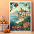 Alicante Spain Travel Poster - Exquisite Castle of Santa Bárbara Art Print Poste