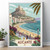 Alicante Spain Vibrant Travel Poster - Mediterranean Coastline Art Print Poster