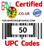 50 EAN-13 UPC GTIN Codes. Unique Unused Virgin GS1 Certified Barcode Product Numbers Wholesale. Barcodes Number ideal for eBay, Amazon, Etsy, Shopify Online Website Marketplaces. Worldwide Approved Barcode Product Listing. UK Seller, Extra fast