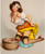 Gil Elvgren - Pinup Girl - The Winner A Fair Catch 1957 Poster Canvas Movie Film