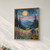 Moon above the wildflowers and woodland art print - full moon above nature oil p