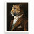 Leopard Victorian Print Leopard In Suit Wall Art Altered Art Poster Leopard Gift