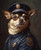 Police Pet Portrait Custom Funny Canvas Royal Pet PortraitDigital ArtPet Portrai