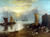 TURNER, Joseph Mallord William - Sun Rising through Vapour Poster Canvas Movie F