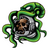 141. Astroskull with octopus sticker Poster Canvas Movie Film Print A0 A1 A2 A3