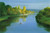 Peter Ellenshaw - Thames At Hampton Court 1987 Poster Canvas Movie Film Print A0