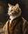 Modern Pet Portrait Custom Funny Canvas Royal Pet PortraitDigital ArtPet Portrai