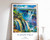 7_Iguazu Falls Travel Poster, Iguazu Falls Print, South America Travel Art, Sout