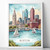 Classic Boston Skyline Travel Poster - Historic Landmarks Art Print Poster Canva