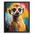 Cute Meerkat Art Print Wall Art Meerkat Gift Pop Art Colourful Meerkat Artwork (