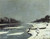 Monet- Ice the Seine at Bougival Poster Canvas Movie Film Print A0 A1 A2 A3 A4 A