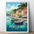 Exotic Portofino Italy Travel Poster - Picturesque Harbor Art Print Poster Canva Exotic Portofino Italy Travel Poster - Picturesque Harbor Art Print Poster Canva