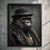 Vintage Gorilla Art Print Steampunk Wall Art Black White Animal Portrait Print (