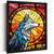 Stained Glass Wolf Wall Art Print Artwork For Lounge Boho Art Wolf Artwork (2) P