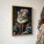 Cat Renaissance animal portrait art print - Oil painting vintage style animal po