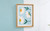 Daisy Pick Trio Blue Botanical Art Print - Unframed A6 A5 A4 A3 A2 A1 Art - Deco