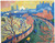 August Macke - Cross Bridge Poster Canvas Movie Film Print A0 A1 A2 A3 A4 A5 A6