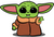 Baby Yoda Smile Poster Canvas Movie Film Print A0 A1 A2 A3 A4 A5 A6 Art Wall Dec