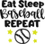 EAT SLEEP BASEBALL REPEAT Poster Canvas Movie Film Print A0 A1 A2 A3 A4 A5 A6 A