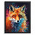 Rainbow Fox Wall Art Fox Print Animal Artwork Black And Orange Fox Picture Art P