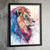 Colourful Lion Art Print Vintage Lion Portrait Animal Wall Art Lion Poster Art P