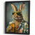 Cheerful Rabbit in Hawaiian Shirt Art Print Funny Rabbit Wall Art Bunny Gift (1)