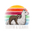 Sloth and llama retro vector illustration Poster Canvas Movie Film Print A0 A1 A