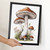 Minimalist Mushroom Wall Art Fungi Poster Artwork For Kitchen Botanical Print (2