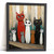 Cartoon Cats Wall Art Cute Cat Print Funny Cat Artwork Home Decor Lounge Art (2)