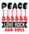 Peace Love Rock and Roll-01 (2) Poster Canvas Movie Film Print A0 A1 A2 A3 A4 A5