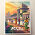 Accra, Ghana Vibrant Cityscape Travel Poster - African Cultural Art Print Poster