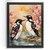 Two Magpies Wall Art Watercolour Bird Pink Flowers Print Decor For The Bedroom P