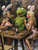Erotic Funny not nude naked sexy Picture Kermit and two Playboy bunnies Wall art