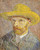 Self Portrait with Straw Hat 1887 Van Gogh