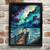 Starry Night Landscape Art Print 30x40cm Framed Wall Art Night Sky Home Decor Po