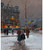 EDOUARD LEON CORTES Parisienne Street Scene in Winter Poster Canvas Movie Film P