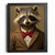 Vintage Racoon Wall Art Gentleman Racoon Print Cute Racoon In Bowtie Art Gift (2